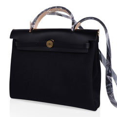 Herbag Zip Black on Black 31 Officier Canvas / Vache Hunter Leather