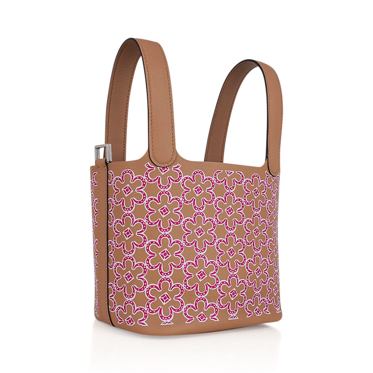 Picotin Lock 14 Micro Lucky Daisy Bag Chai with Rose Palladium Hardware