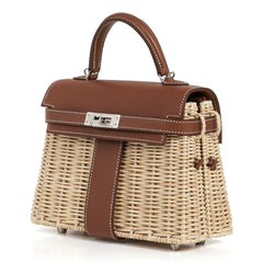 Mini Kelly 20 Bag Picnic Barenia & Osier