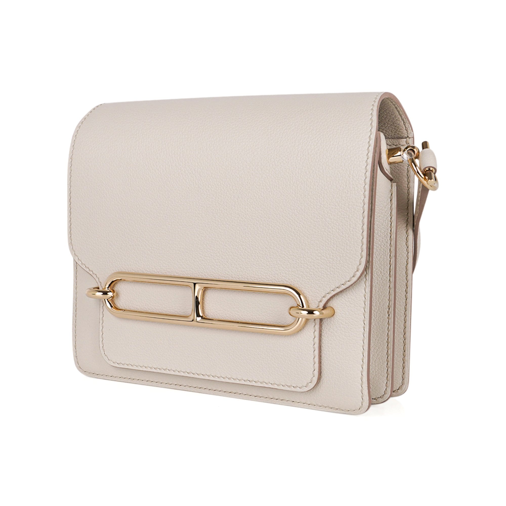 Mini Roulis Bag Beton Permabrass Hardware Evercolor Leather New w/Box