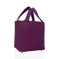 Lock 18 Bag Anemone Gold Hardware Clemence Leather