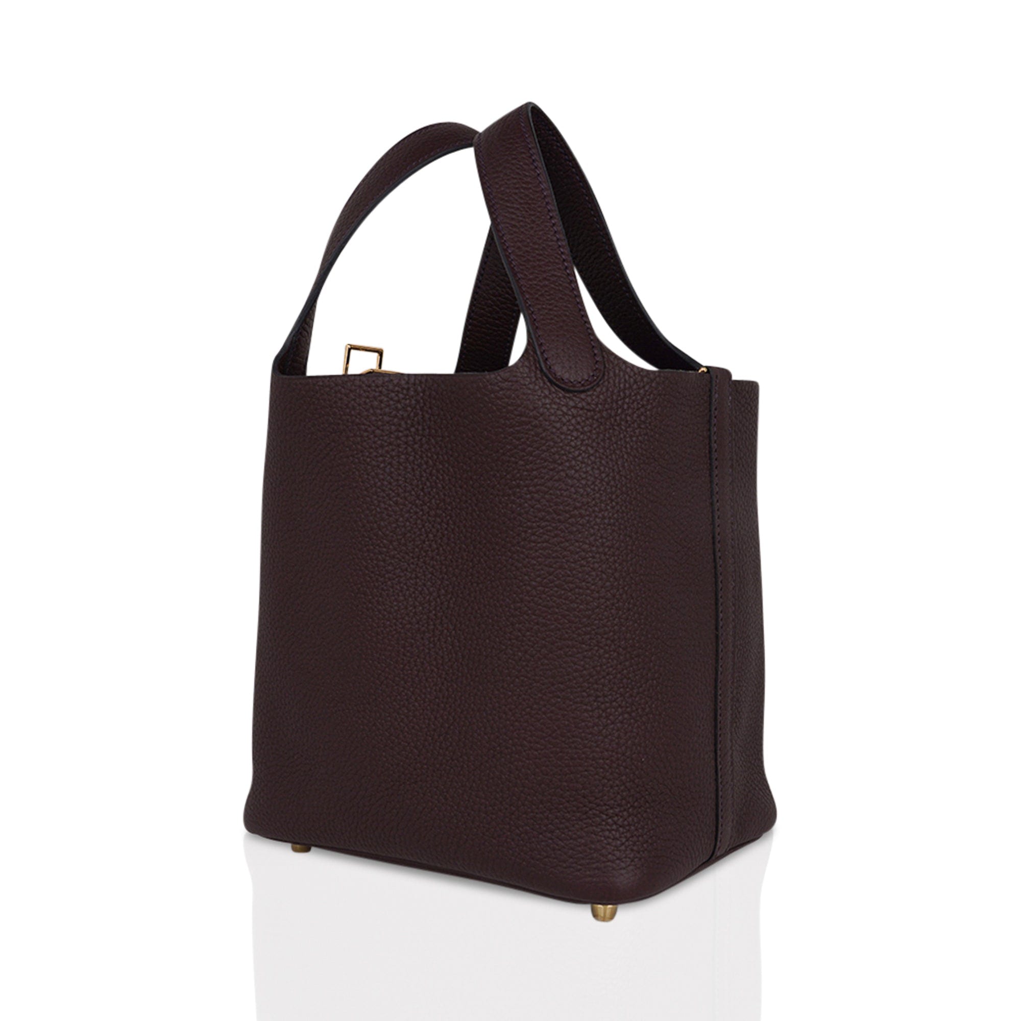 Picotin Lock 18 Bag Rouge Sellier Gold Hardware Clemence Leather