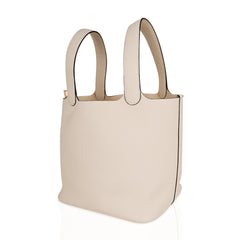 Picotin Lock 22 Bag MM Nata Clemence Gold Hardware