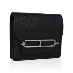 Roulis Slim Wallet Belt Bag Black Palladium Chevre