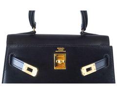 Kelly 20 Mini Sellier Vintage Bag Box Leather Gold Hardware