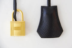 Birkin 30 Bag HSS Bi-Color Jaune  Black Brushed Gold Epsom