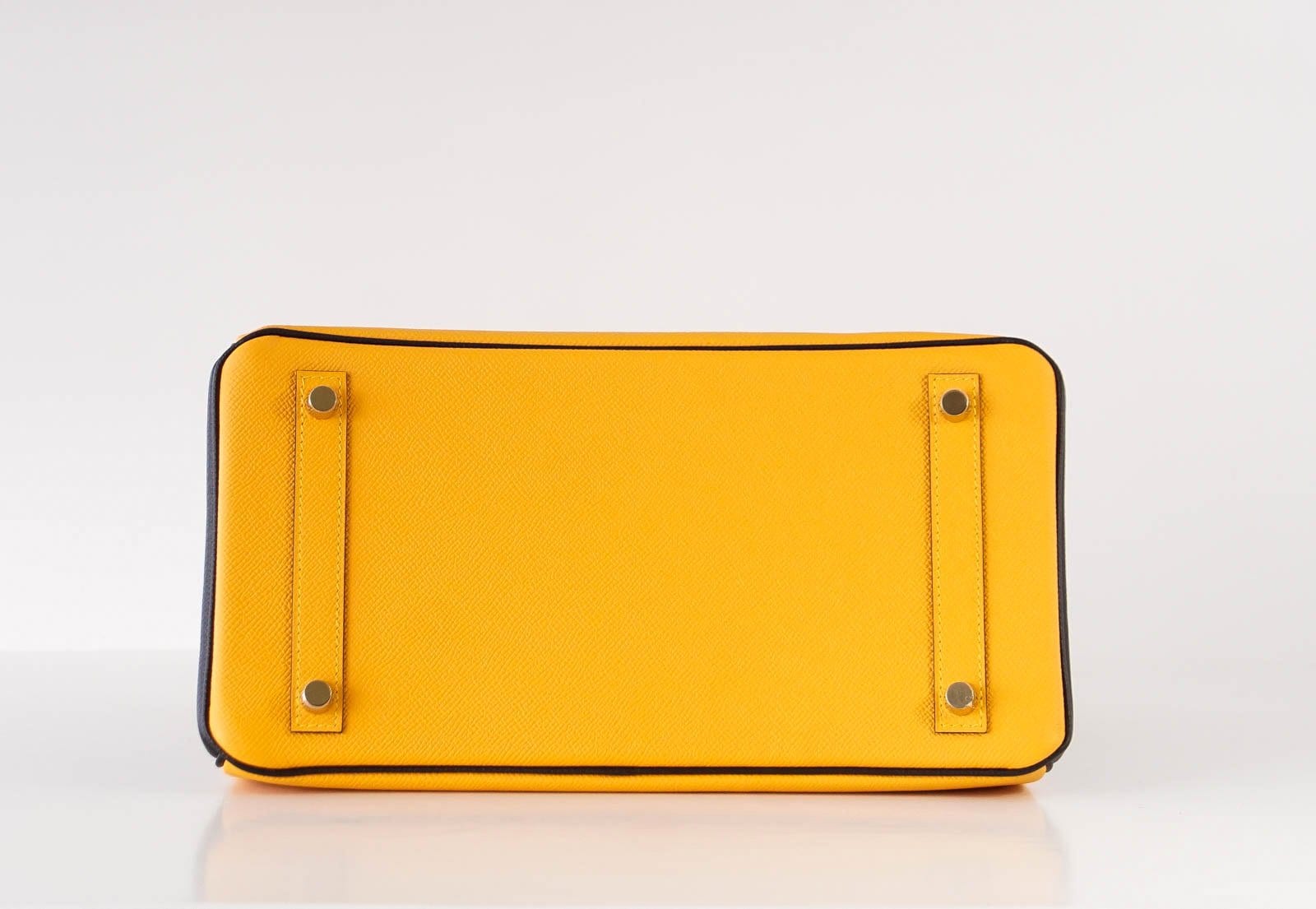 Birkin 30 Bag HSS Bi-Color Jaune  Black Brushed Gold Epsom