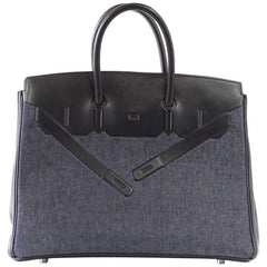 Birkin 35 Bag Rare Limited Edition Denim Shadow