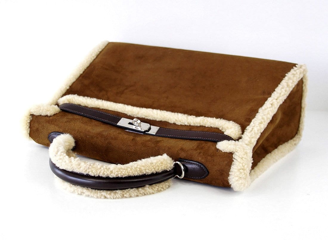 Kelly 35 Bag Rare Limited Edition Teddy Shearling Plush