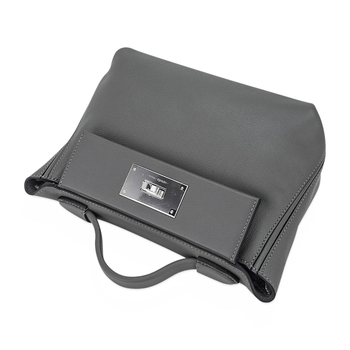 Mini 24/24 21 Bag Gris Meyer Evercolor & Swift Leather with Palladium Hardware