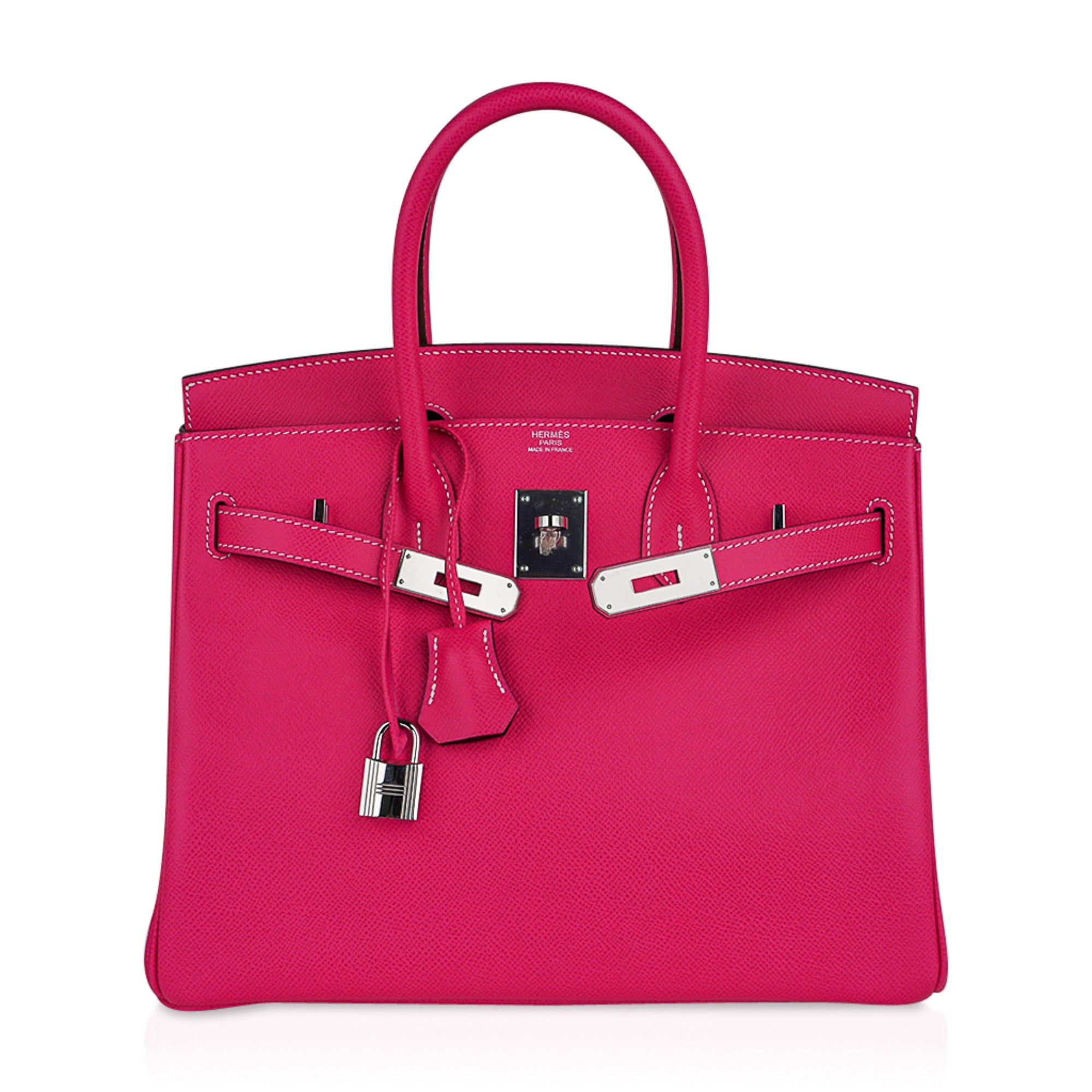 Birkin 30 Bag Rose Tyrien Candy Epsom Limited Edition Palladium
