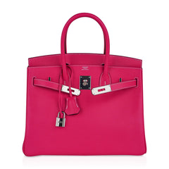 Birkin 30 Bag Rose Tyrien Candy Epsom Limited Edition Palladium