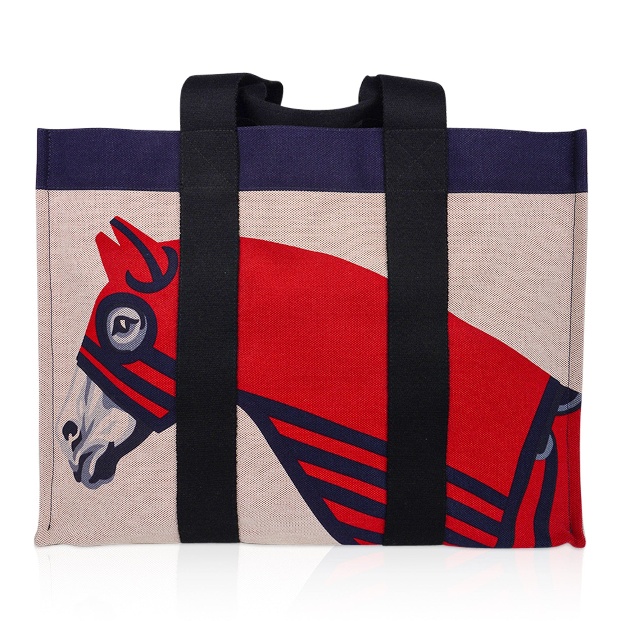Beach Tote Bag Escale a La Plage Horse Motif