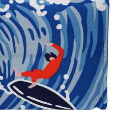 Beach Tote Wave Printed Toile Denim Bag