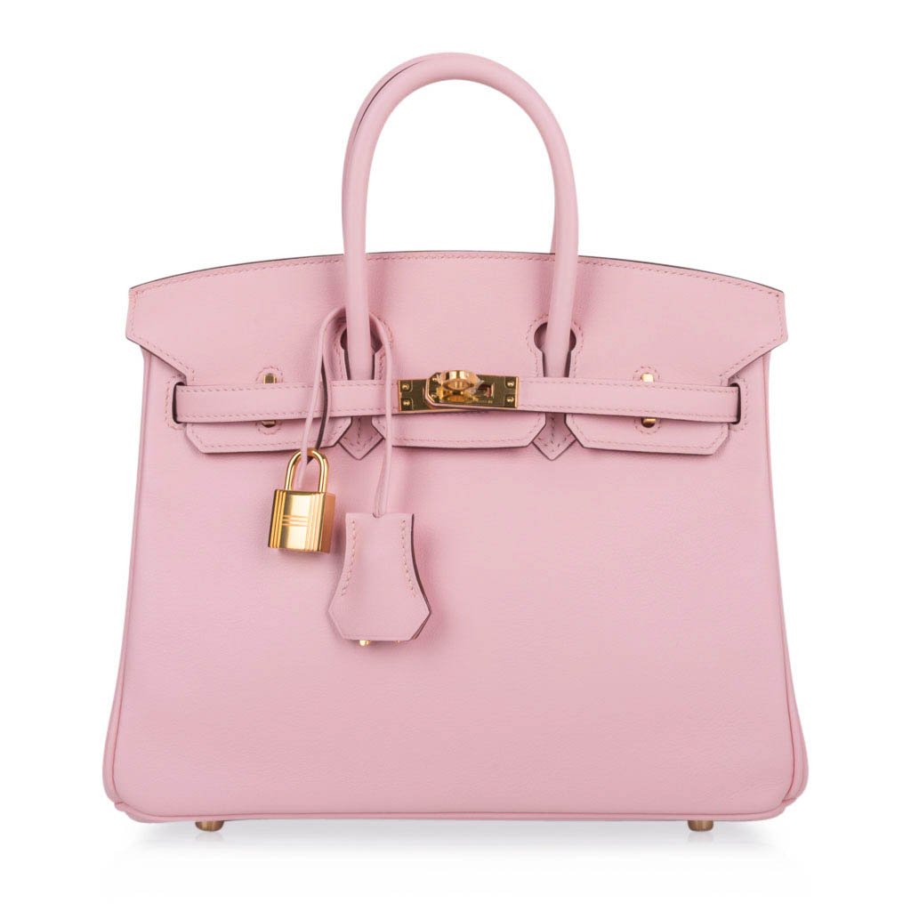 Birkin 25 Bag Rose Sakura Swift Gold Hardware Rare