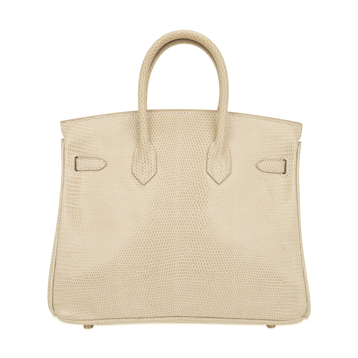 Limited Edition Vintage Birkin 25 Bag Blanc Casse Lizard with Gold Hardware