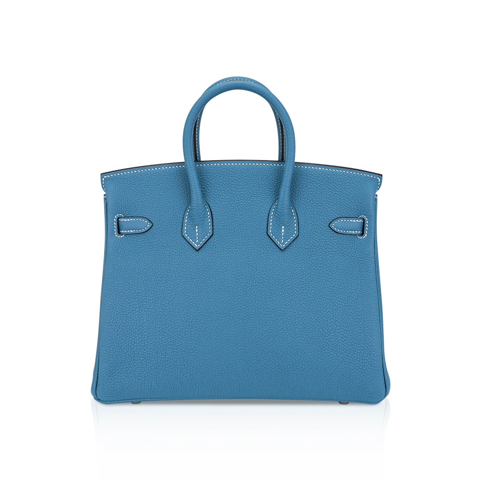 Birkin 25 Bag Blue Jean Togo Leather with Palladium Hardware