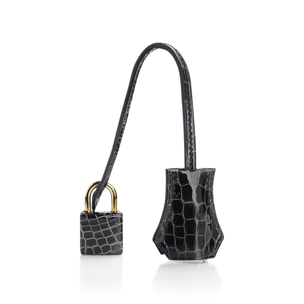 Birkin 25 Bag Graphite Crocodile with Gold Hardware
