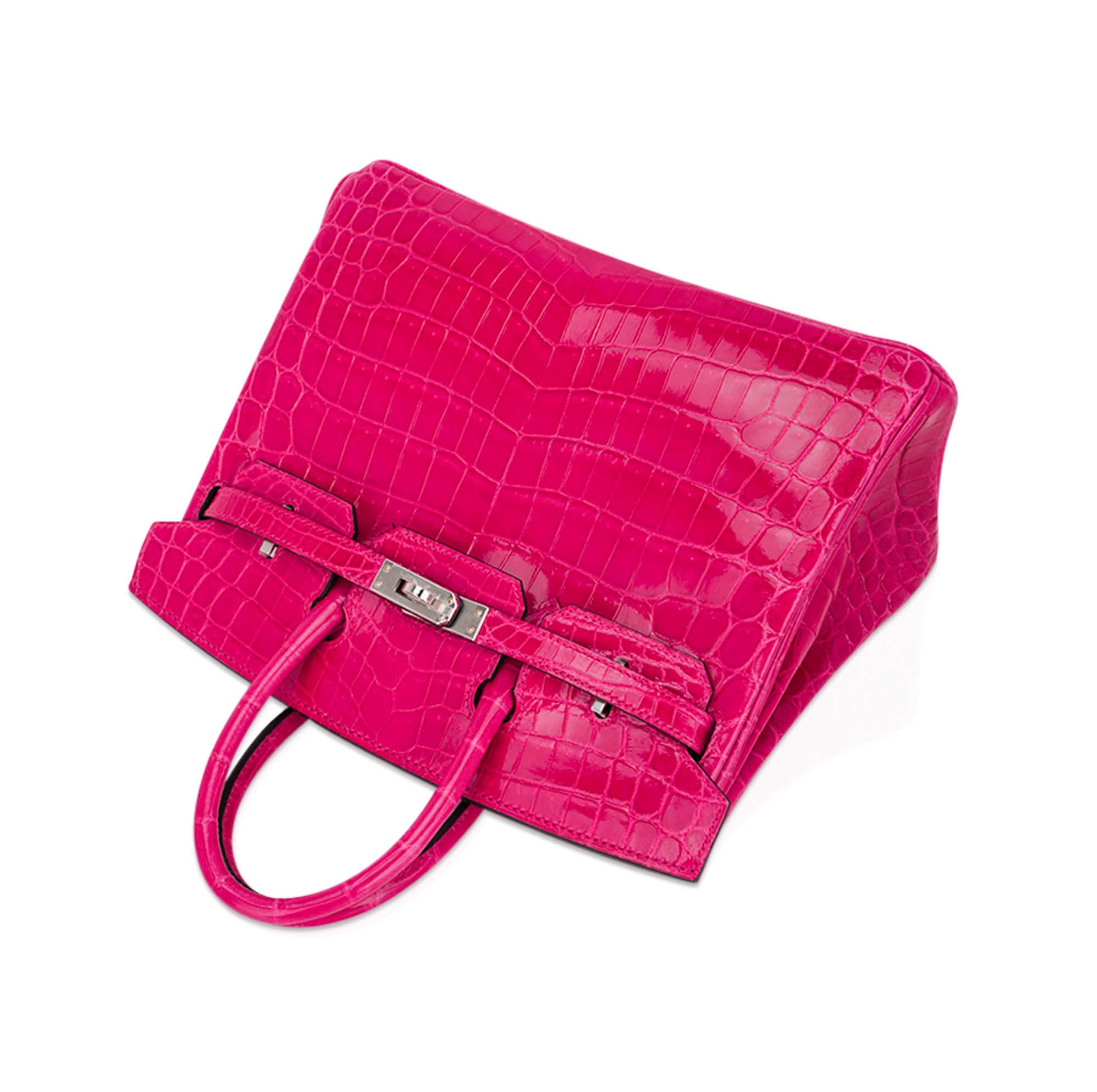 Birkin 25 Bag Rose Mexico Crocodile with Palladium Hardware