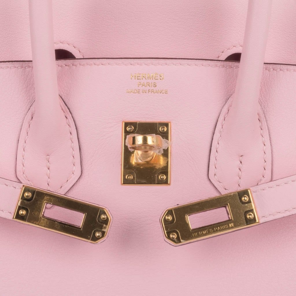 Birkin 25 Bag Rose Sakura Swift Gold Hardware Rare
