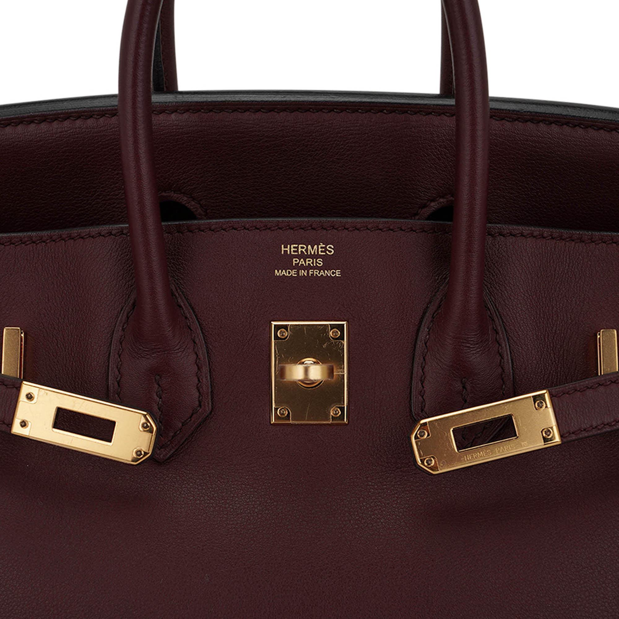 Birkin 25 Bag Rouge Sellier Swift Leather with Gold Hardware