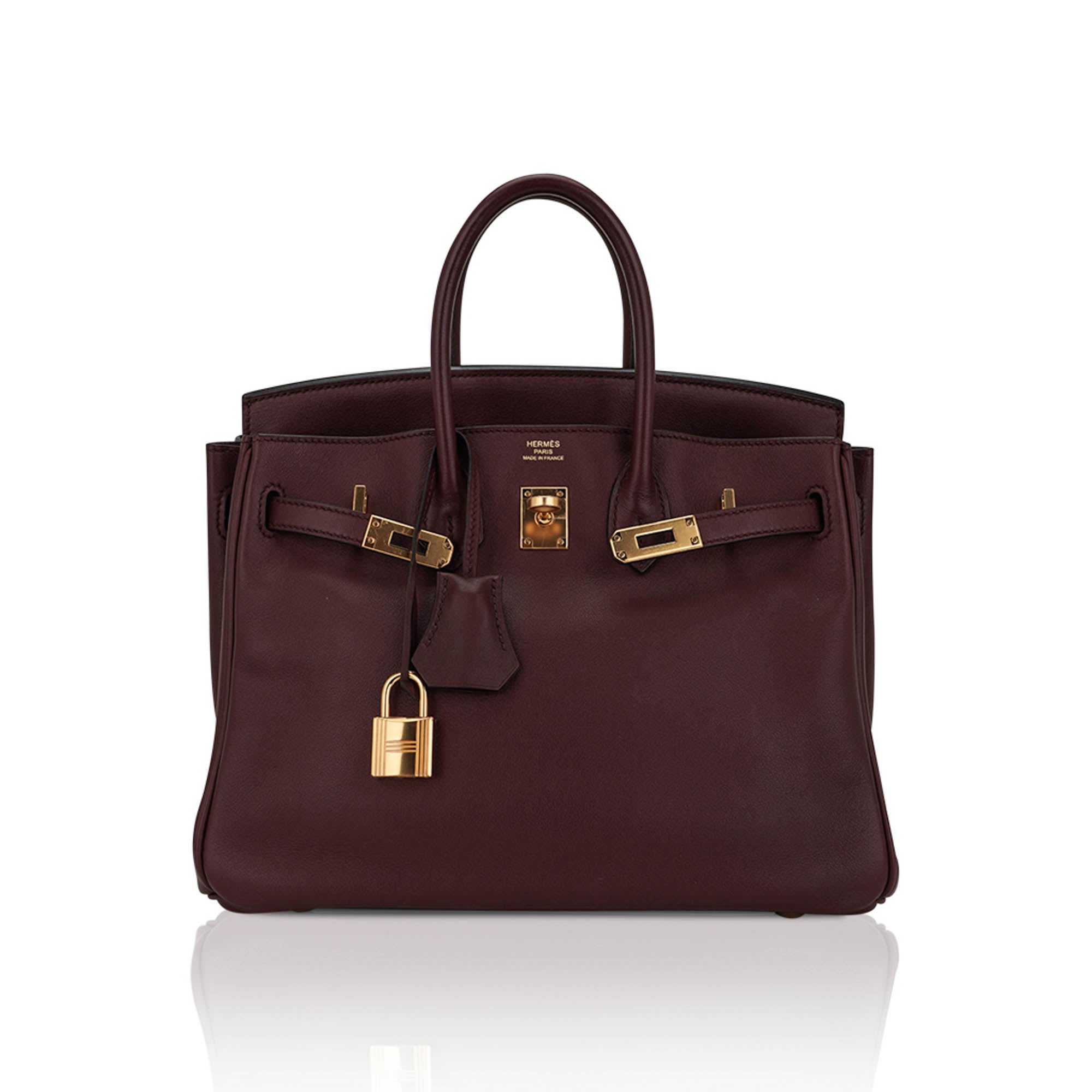 Birkin 25 Bag Rouge Sellier Swift Leather with Gold Hardware