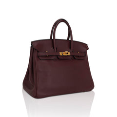 Birkin 25 Bag Rouge Sellier Swift Leather with Gold Hardware