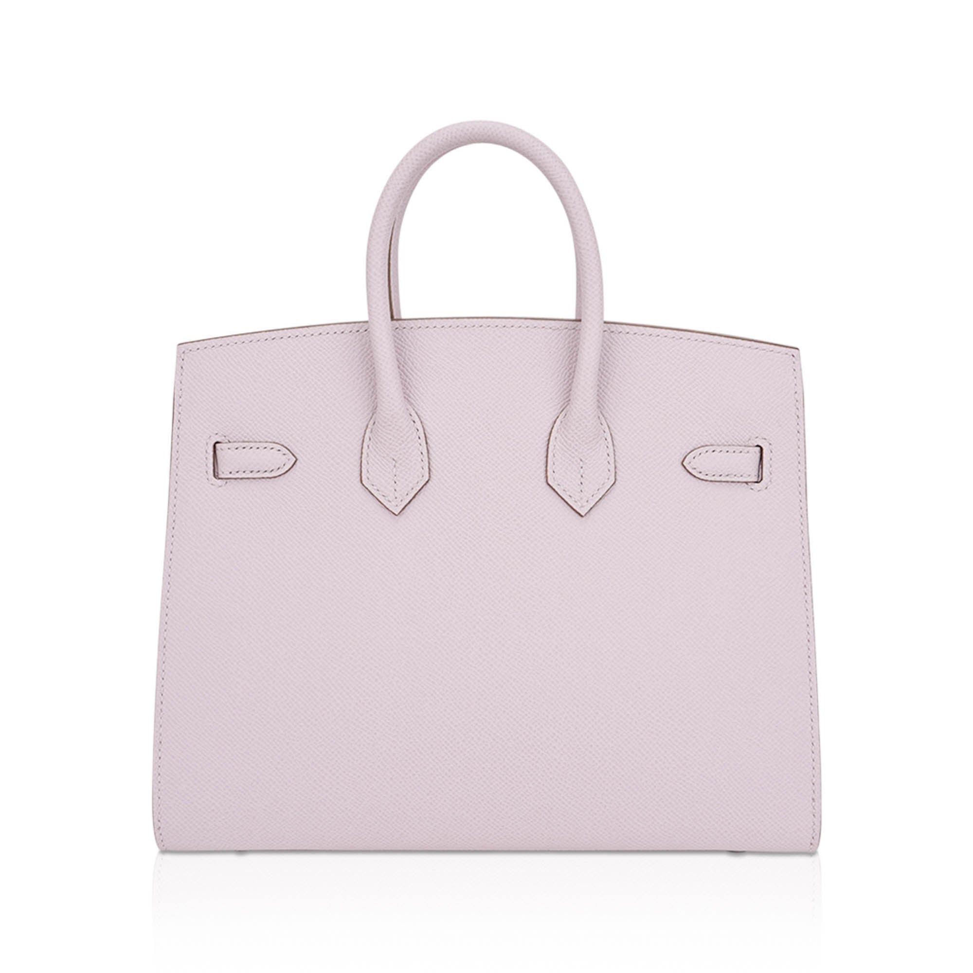 Birkin 25 Bag Sellier Mauve Pale Epsom Leather with Palladium Hardware