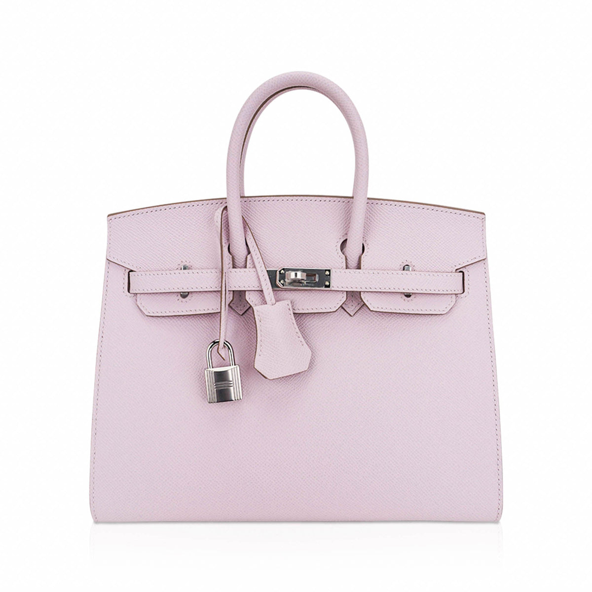 Birkin 25 Bag Sellier Mauve Pale Epsom Leather with Palladium Hardware