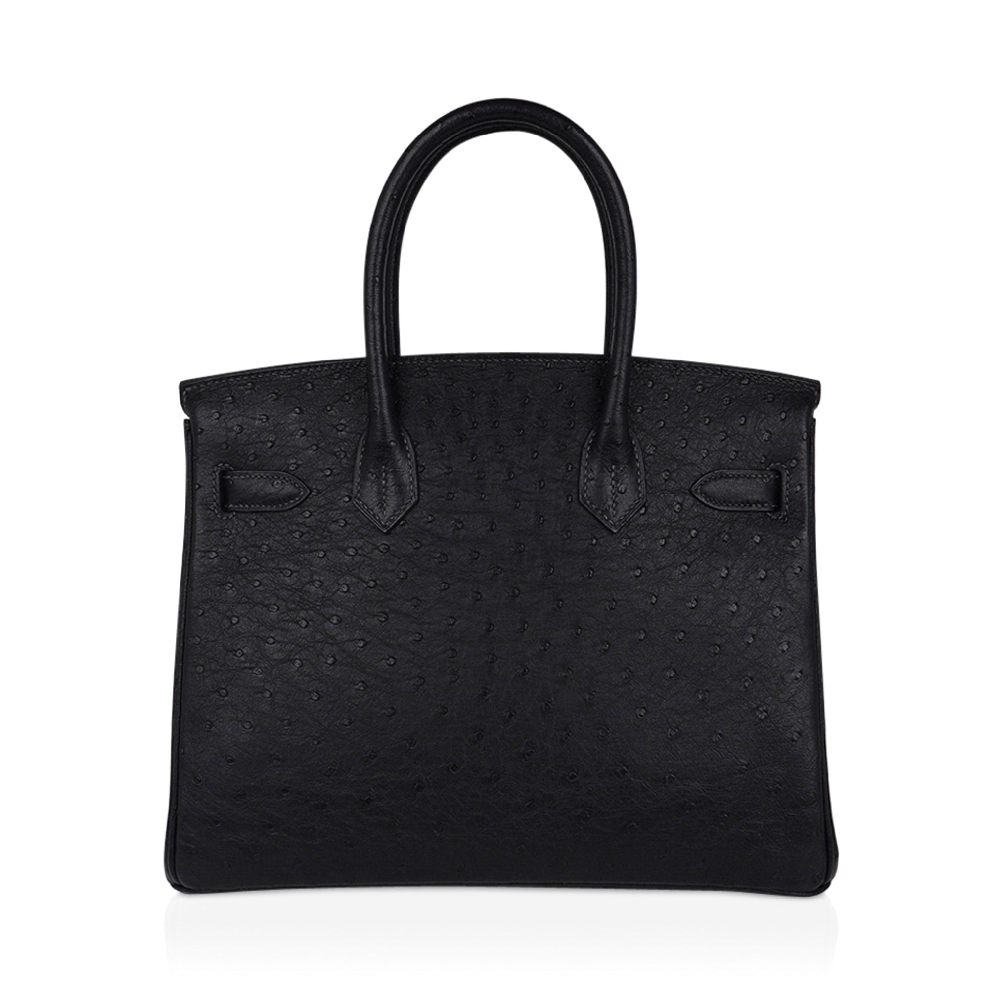 Birkin HSS 30 Bag Black (Noir ) Ostrich Palladium Hardware