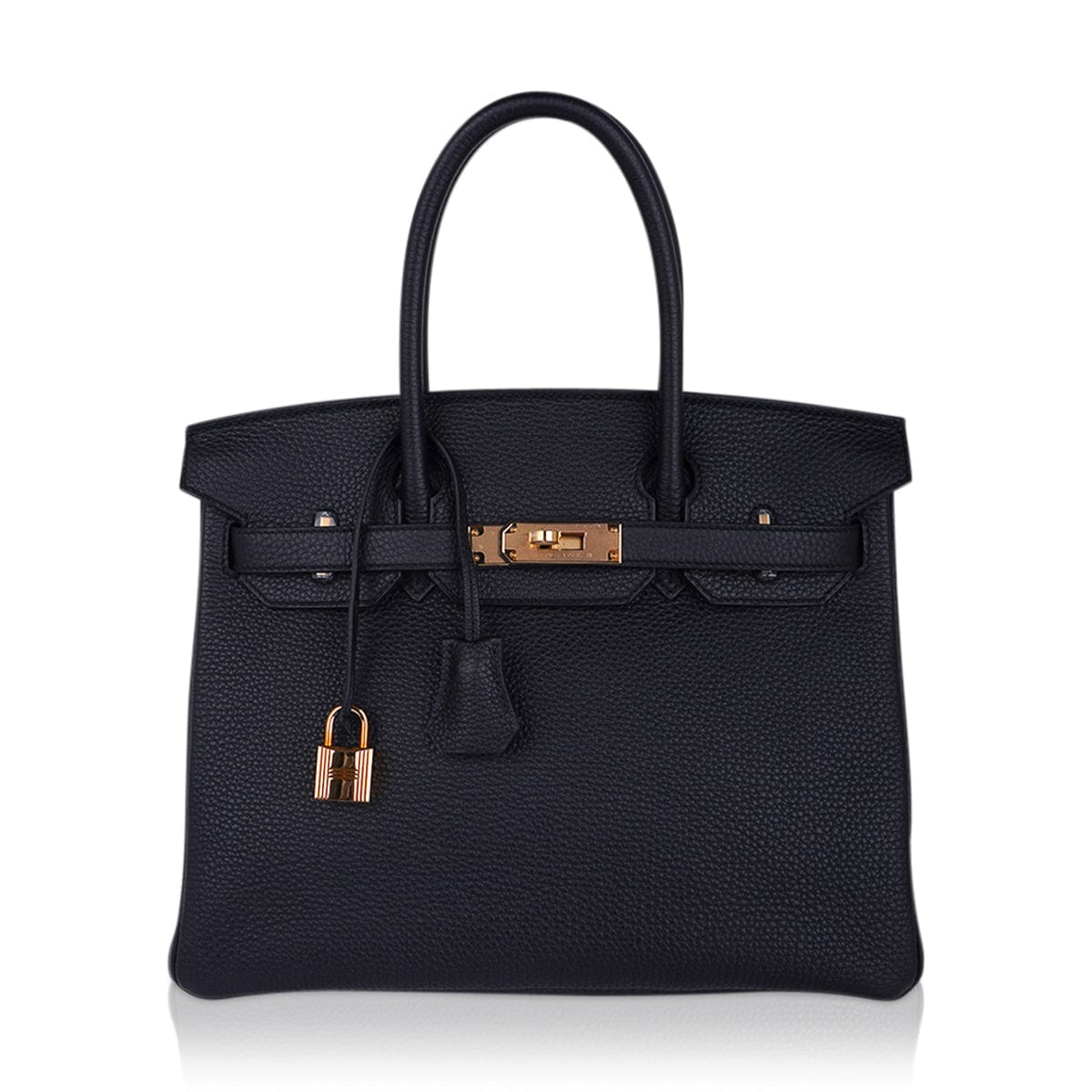 Birkin 30 Bag Black Togo Leather with Rose Gold Hardware