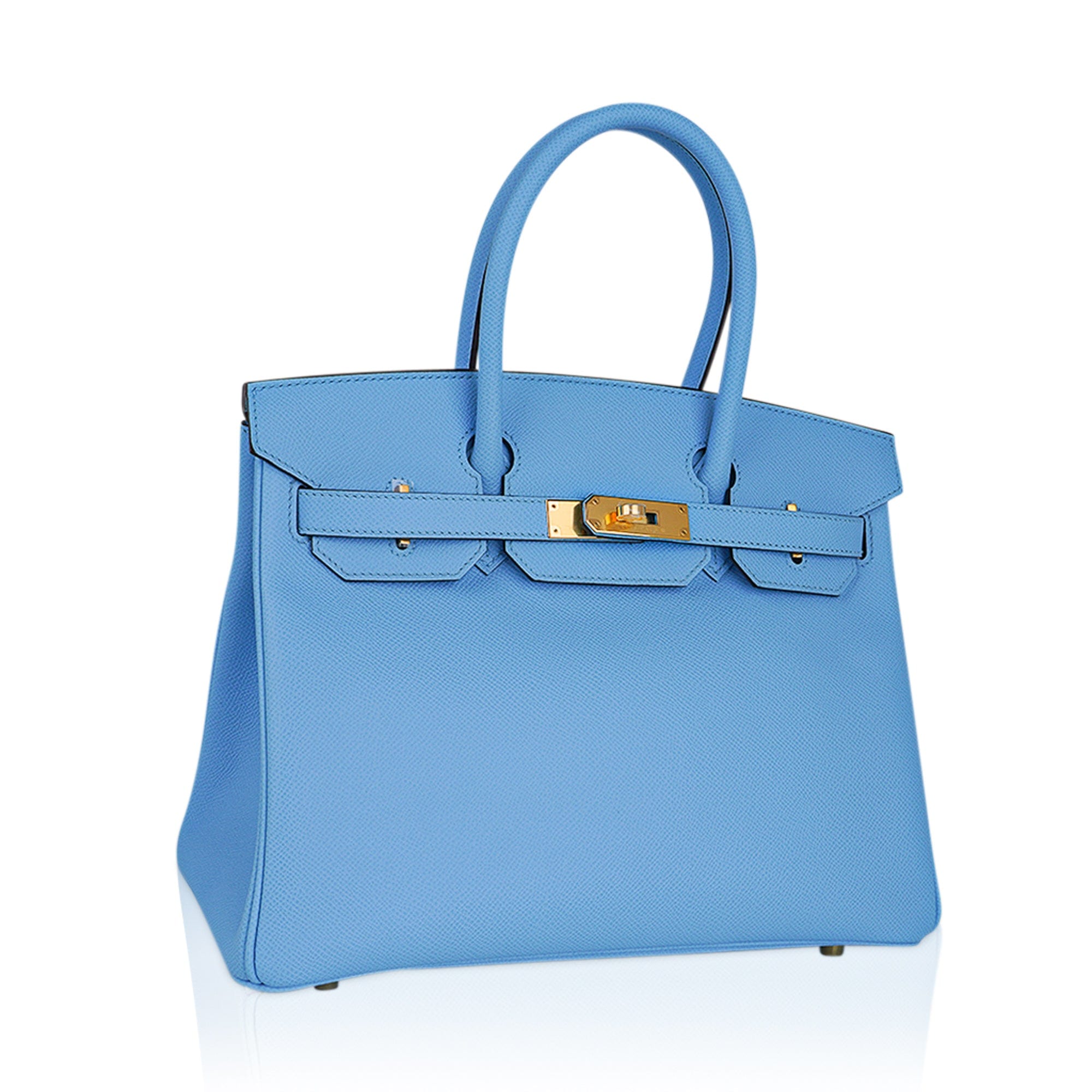 Birkin 30 Bag Blue Celeste Epsom Leather with Gold Hardware