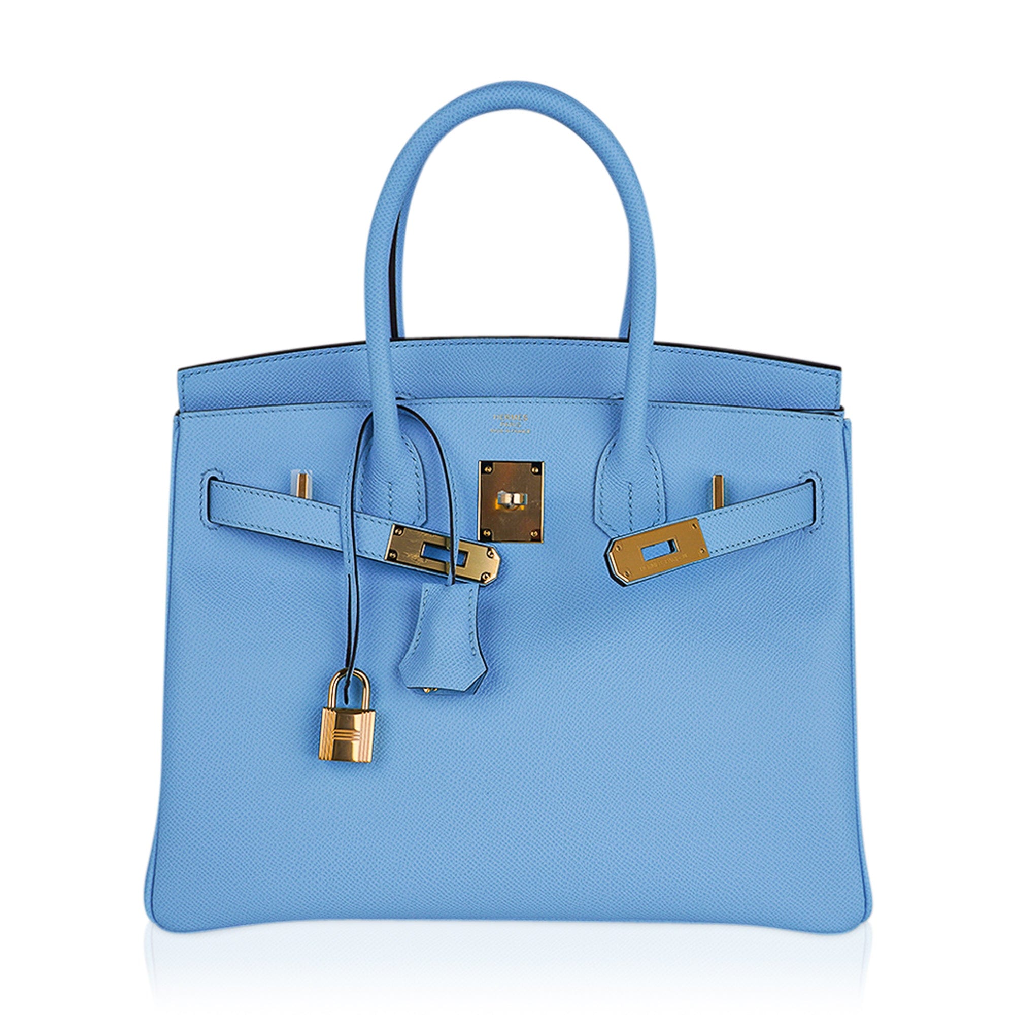 Birkin 30 Bag Blue Celeste Epsom Leather with Gold Hardware