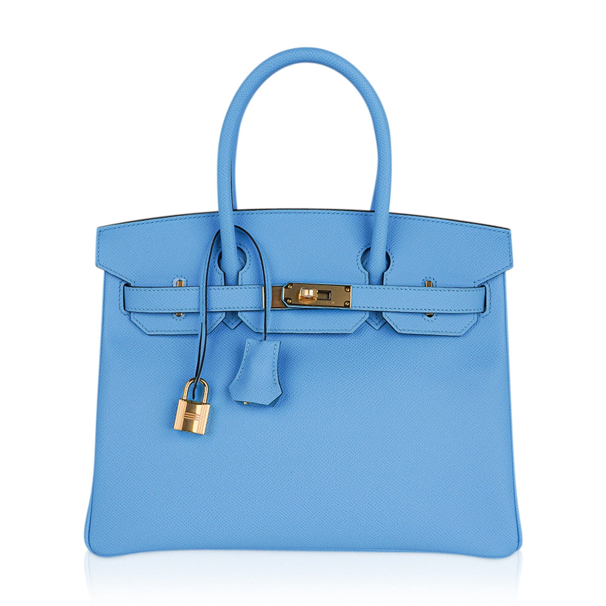 Birkin 30 Bag Blue Celeste Epsom Leather with Gold Hardware