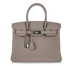 Birkin 30 Bag Gris Asphalte Togo Palladium Hardware