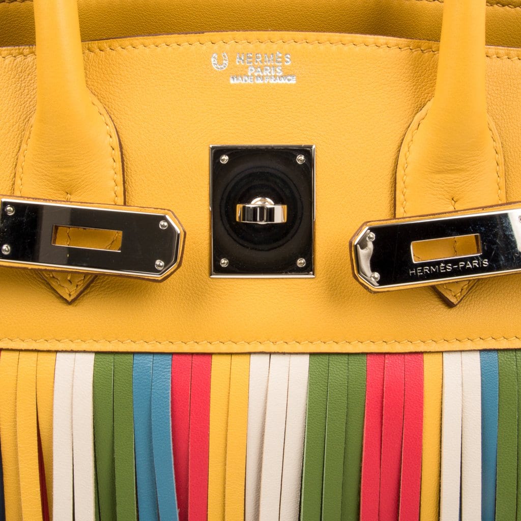 Limited Edition HSS Birkin 30 Bag Soleil Fringe Multi Colour