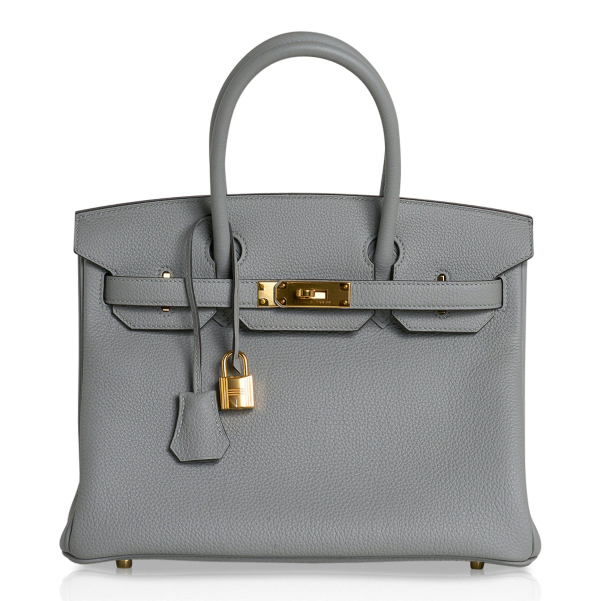 Birkin 30 Bag Gris Mouette Gold Hardware Togo Leather
