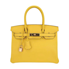 Verso Birkin 30 Bag Jaune de Naples & Gold Novillo Leather with Gold Hardware