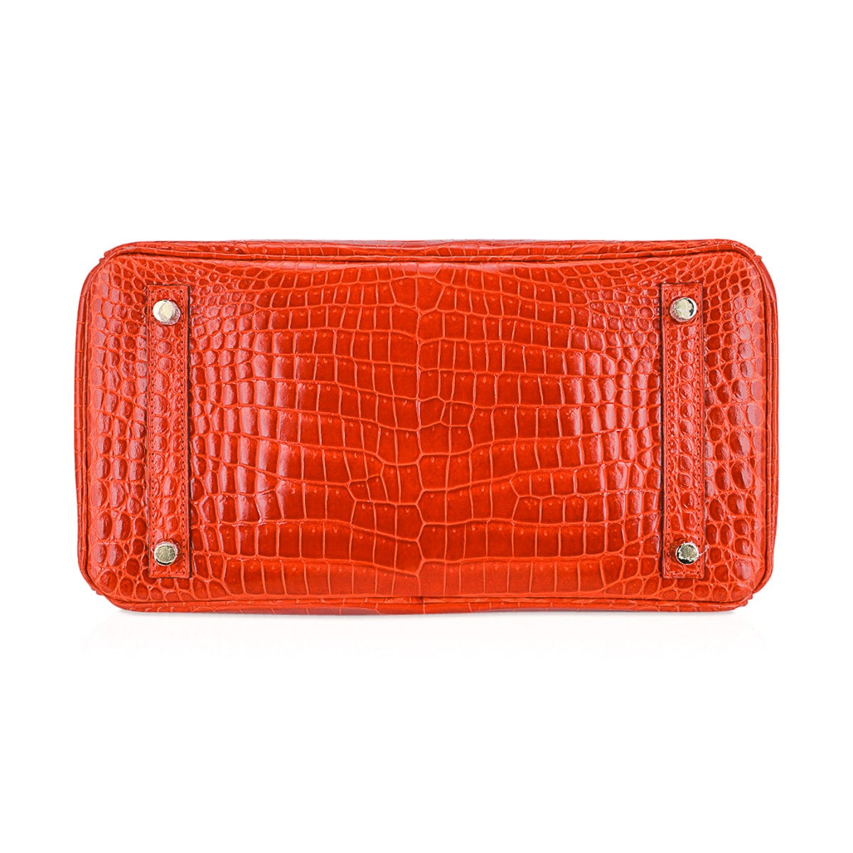 Birkin 30 Bag Orange Poppy Porosus Crocodile with Gold Hardware