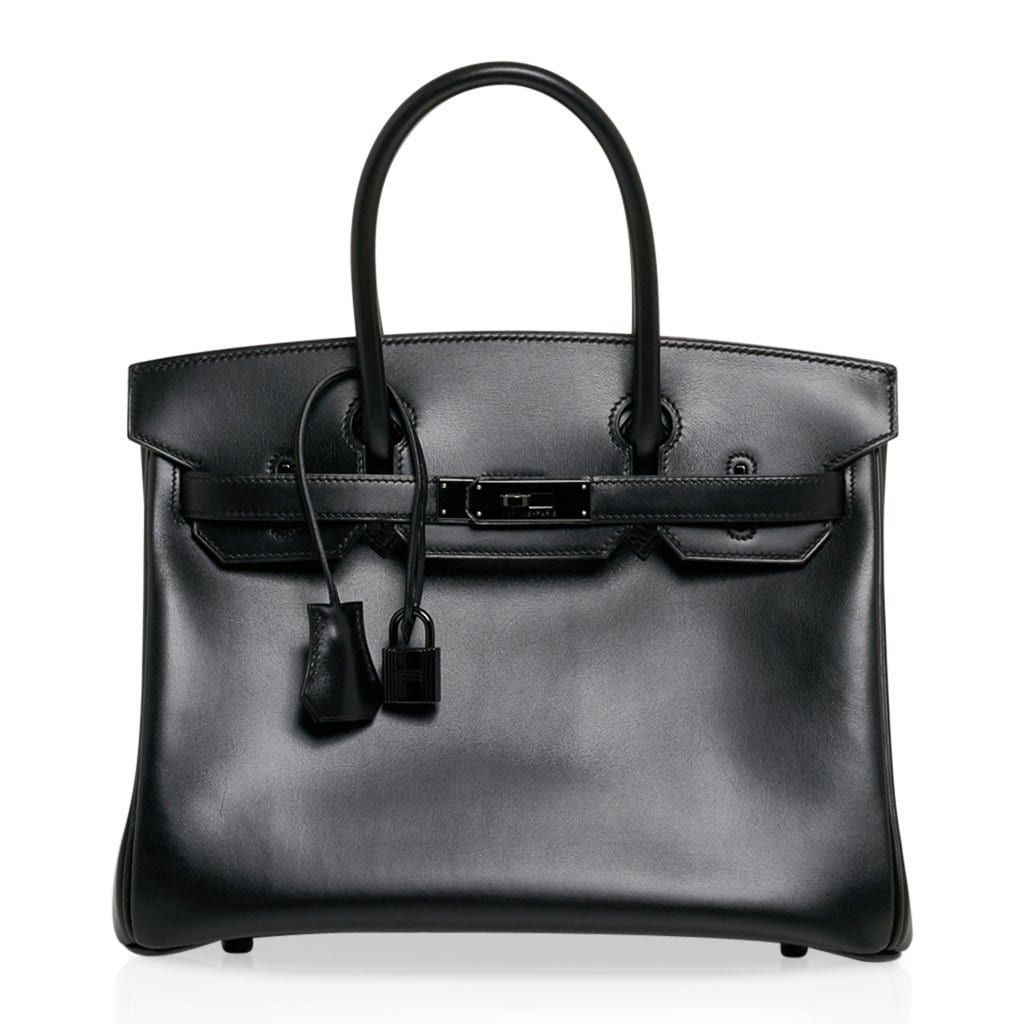 Birkin 30 Bag So Black Limited Edition Box Leather