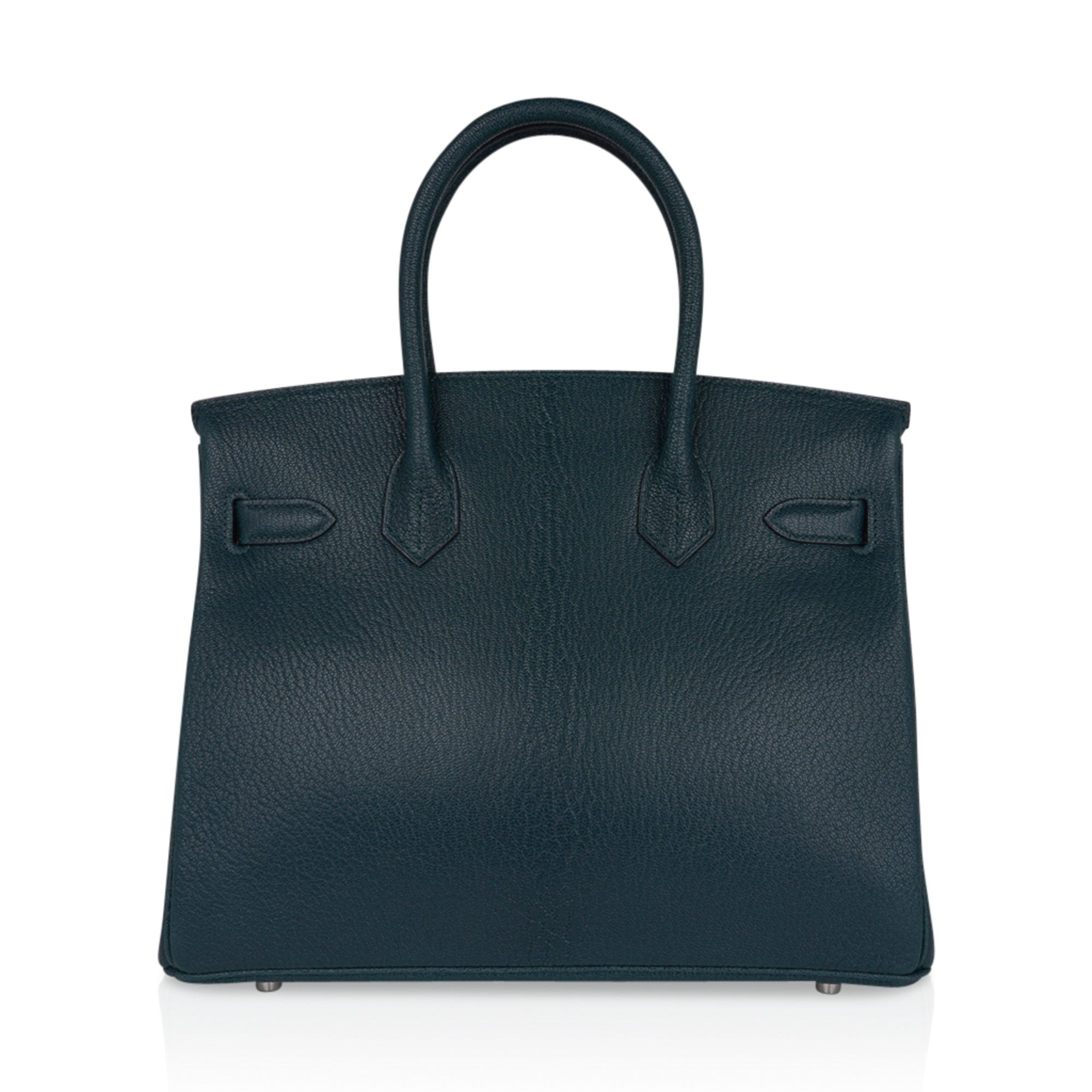 Birkin 30 Bag Vert Cypress Chevre de Coromandel with Palladium Hardware