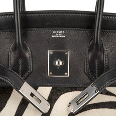 Birkin 30 Bag Vintage Zebra Print Pony Limited Edition Very Rare