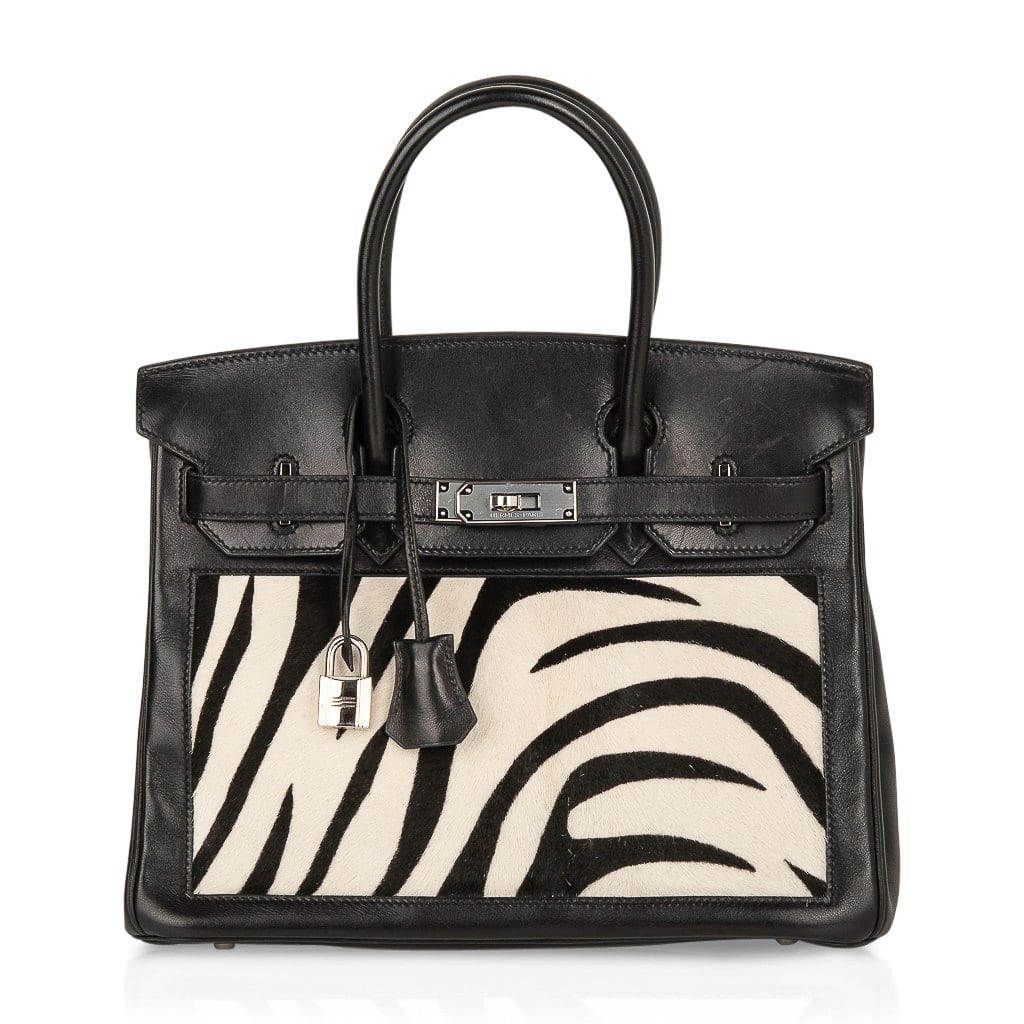 Birkin 30 Bag Vintage Zebra Print Pony Limited Edition Very Rare