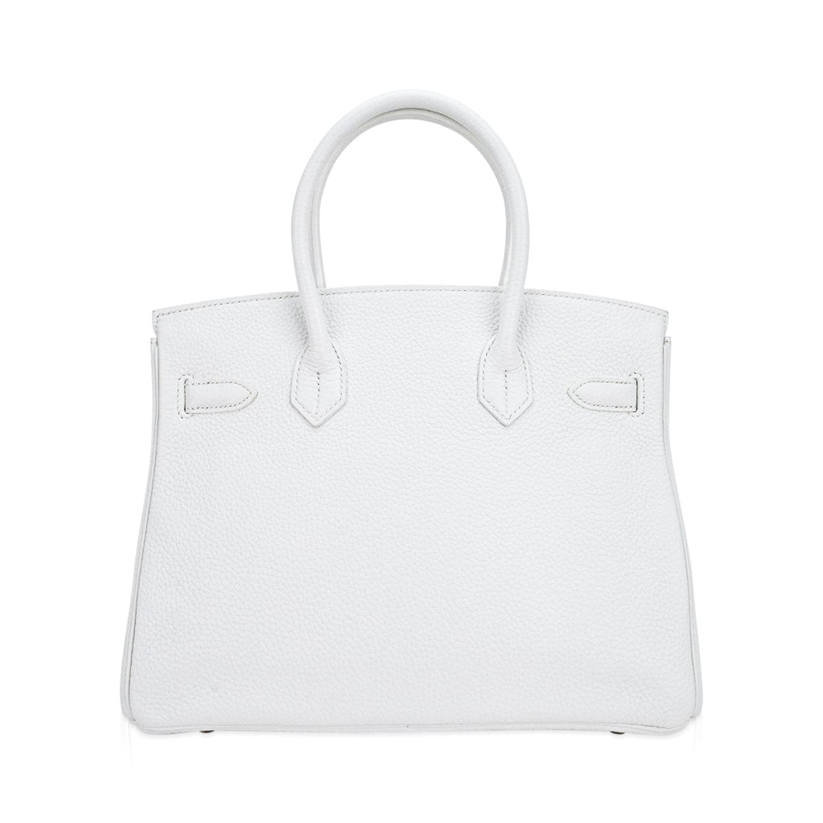 Birkin 30 Bag White Clemence Leather with Gold Hardware
