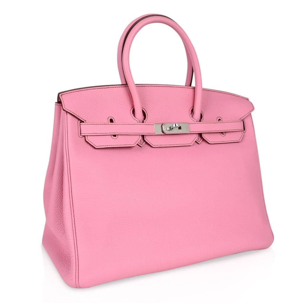 Birkin 35 Bag rare 5P Pink Togo Palladium Hardware