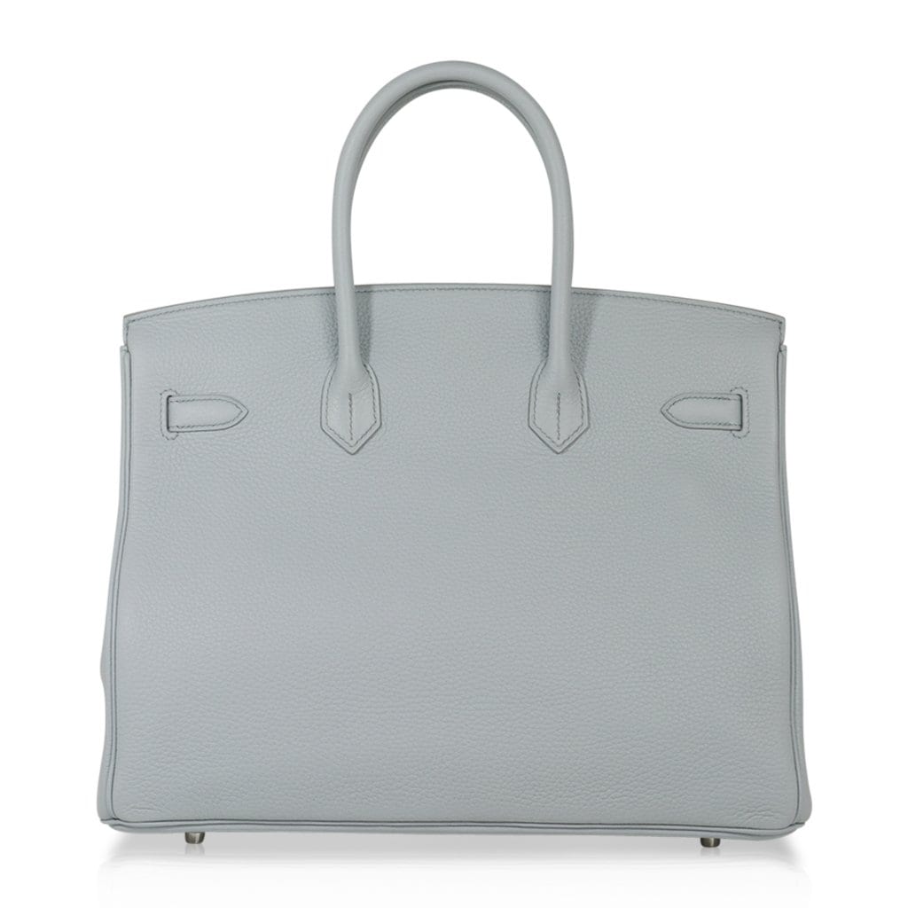 Birkin 35 Bag Blue Bleu Pale Togo Palladium Hardware