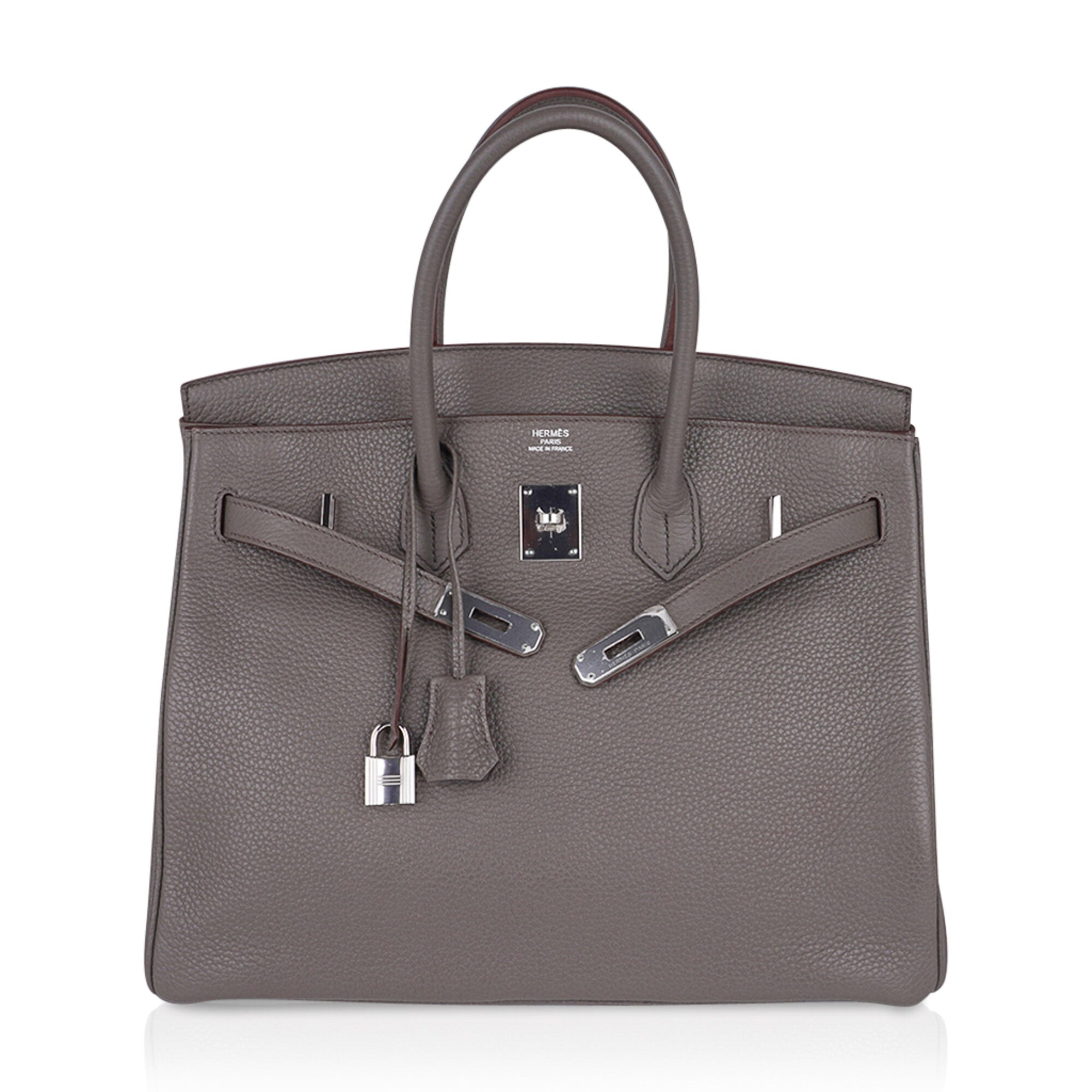 Birkin 35 Bag Etain Clemence Leather with Palladium Hardware