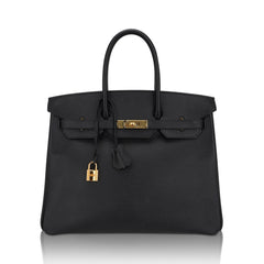 Birkin 35 Bag Black Epsom Leather with Gold Hardware