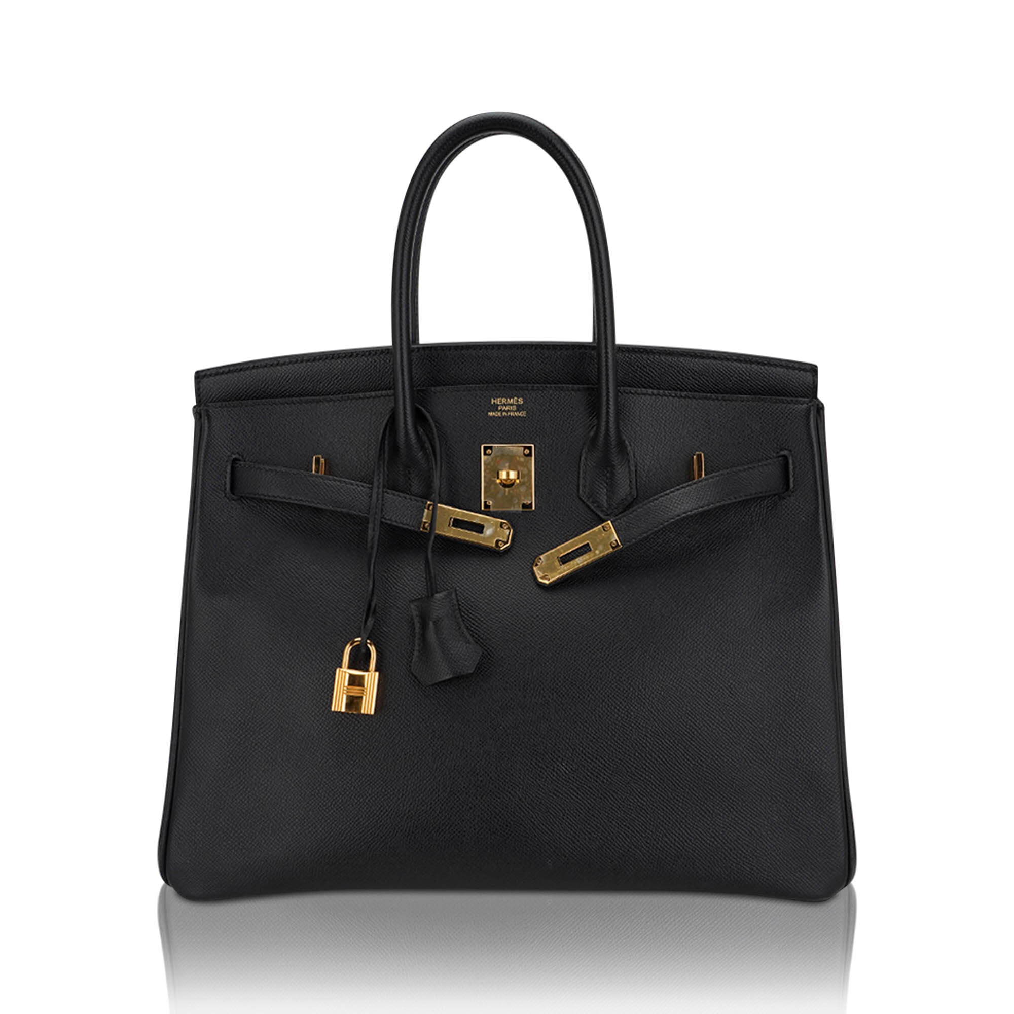 Birkin 35 Bag Black Epsom Leather with Gold Hardware