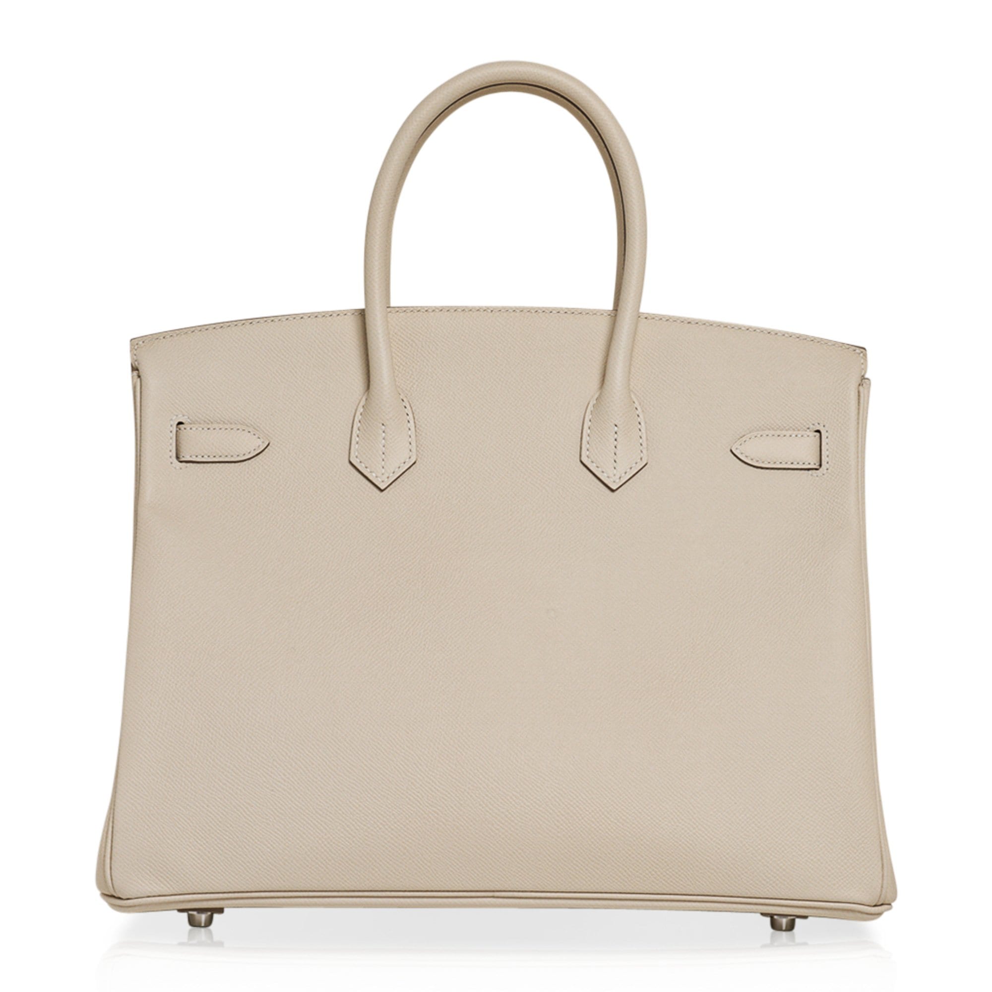 Birkin 35 Bag Craie Epsom Palladium Hardware